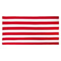 Towelsoft Microfiber Cabana Stripe Beach Towel 30 inch x 60 inch Red BEACH-BP1538-red